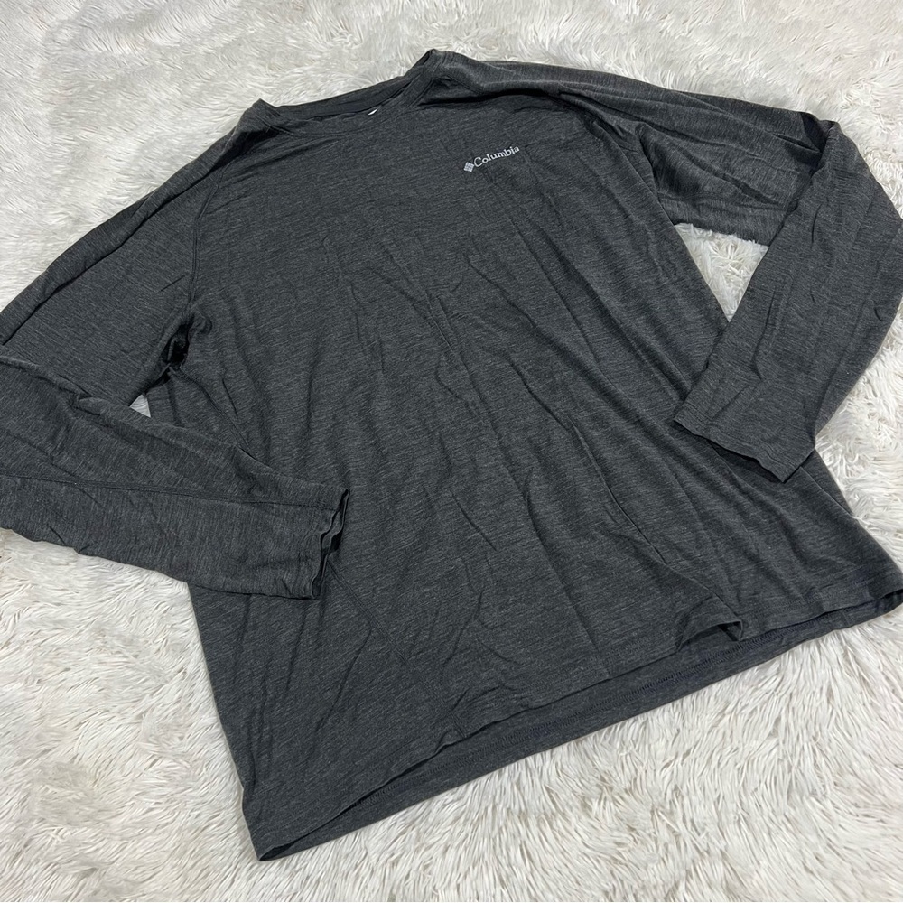 Columbia Men's Long Sleeve Dark Gray Pullover Shirt Size XL